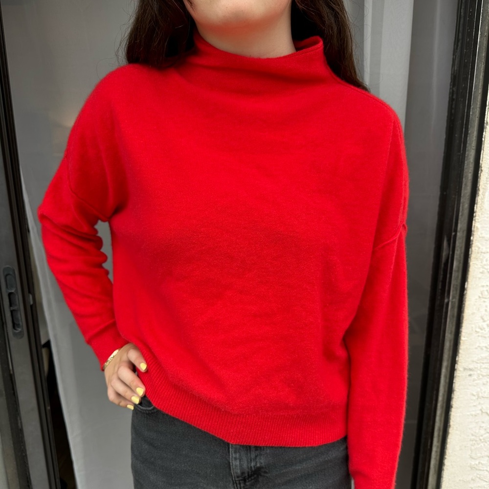 Alani Cashmere Mock-neck Sweater by Pilcro